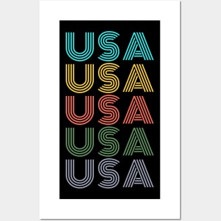 USA VINTAGE RETRO CLASSIC U.S.A INDEPENDENCE DAY 4TH JULY Posters and Art